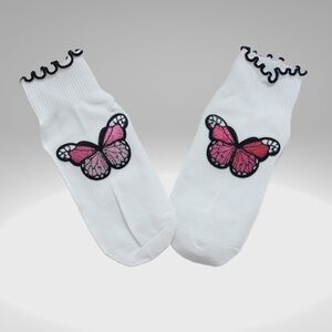 Butterfly white socks.